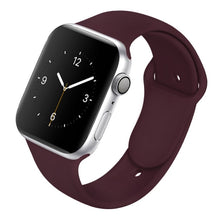 Load image into Gallery viewer, Soft Silicone Band for Apple Watch Series 6 5 4 3 2 SE 38MM 42MM Rubber Watchband Strap for iWatch 6/5 40MM 44MM
