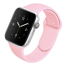 Load image into Gallery viewer, Soft Silicone Band for Apple Watch Series 6 5 4 3 2 SE 38MM 42MM Rubber Watchband Strap for iWatch 6/5 40MM 44MM
