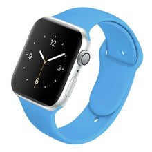Load image into Gallery viewer, Soft Silicone Band for Apple Watch Series 6 5 4 3 2 SE 38MM 42MM Rubber Watchband Strap for iWatch 6/5 40MM 44MM
