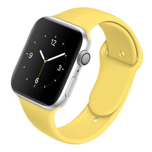 Load image into Gallery viewer, Soft Silicone Band for Apple Watch Series 6 5 4 3 2 SE 38MM 42MM Rubber Watchband Strap for iWatch 6/5 40MM 44MM
