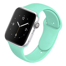 Load image into Gallery viewer, Soft Silicone Band for Apple Watch Series 6 5 4 3 2 SE 38MM 42MM Rubber Watchband Strap for iWatch 6/5 40MM 44MM
