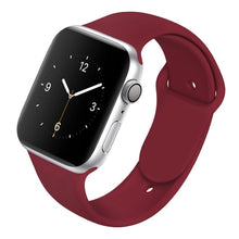 Load image into Gallery viewer, Soft Silicone Band for Apple Watch Series 6 5 4 3 2 SE 38MM 42MM Rubber Watchband Strap for iWatch 6/5 40MM 44MM
