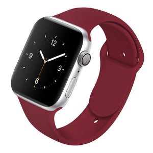 Soft Silicone Band for Apple Watch Series 6 5 4 3 2 SE 38MM 42MM Rubber Watchband Strap for iWatch 6/5 40MM 44MM