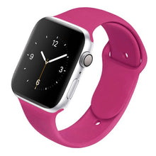 Load image into Gallery viewer, Soft Silicone Band for Apple Watch Series 6 5 4 3 2 SE 38MM 42MM Rubber Watchband Strap for iWatch 6/5 40MM 44MM
