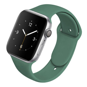 Soft Silicone Band for Apple Watch Series 6 5 4 3 2 SE 38MM 42MM Rubber Watchband Strap for iWatch 6/5 40MM 44MM