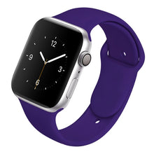 Load image into Gallery viewer, Soft Silicone Band for Apple Watch Series 6 5 4 3 2 SE 38MM 42MM Rubber Watchband Strap for iWatch 6/5 40MM 44MM
