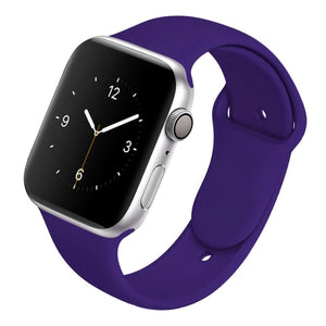 Soft Silicone Band for Apple Watch Series 6 5 4 3 2 SE 38MM 42MM Rubber Watchband Strap for iWatch 6/5 40MM 44MM