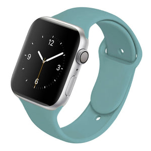 Soft Silicone Band for Apple Watch Series 6 5 4 3 2 SE 38MM 42MM Rubber Watchband Strap for iWatch 6/5 40MM 44MM