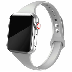 Slim strap for Apple watch band 44mm 40mm 38mm 42mm 44 mm soft Silicone wrsit belt correa bracelet iWatch serie 5 4 3 se 6 band