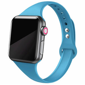 Slim strap for Apple watch band 44mm 40mm 38mm 42mm 44 mm soft Silicone wrsit belt correa bracelet iWatch serie 5 4 3 se 6 band