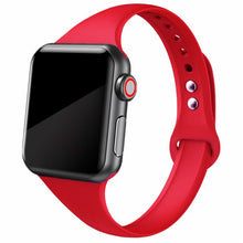 Load image into Gallery viewer, Slim strap for Apple watch band 44mm 40mm 38mm 42mm 44 mm soft Silicone wrsit belt correa bracelet iWatch serie 5 4 3 se 6 band
