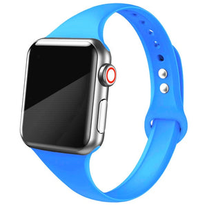 Slim strap for Apple watch band 44mm 40mm 38mm 42mm 44 mm soft Silicone wrsit belt correa bracelet iWatch serie 5 4 3 se 6 band