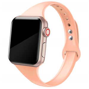 Slim strap for Apple watch band 44mm 40mm 38mm 42mm 44 mm soft Silicone wrsit belt correa bracelet iWatch serie 5 4 3 se 6 band