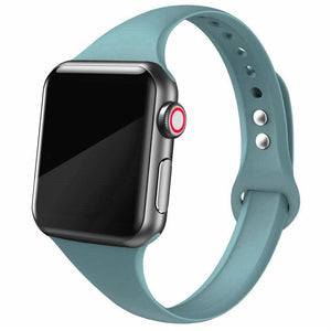 Slim strap for Apple watch band 44mm 40mm 38mm 42mm 44 mm soft Silicone wrsit belt correa bracelet iWatch serie 5 4 3 se 6 band