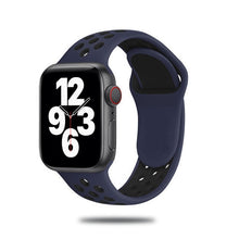 Load image into Gallery viewer, Sport Strap For Apple Watch Band 6 SE 5 4 44mm 40mm Silicone Breathable Belt Bracelet to iWatch Watchband Series 54321 38mm 42mm
