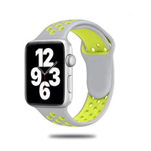 Load image into Gallery viewer, Sport Strap For Apple Watch Band 6 SE 5 4 44mm 40mm Silicone Breathable Belt Bracelet to iWatch Watchband Series 54321 38mm 42mm
