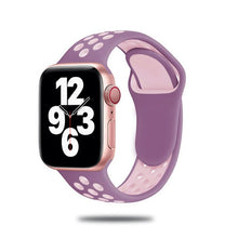 Load image into Gallery viewer, Sport Strap For Apple Watch Band 6 SE 5 4 44mm 40mm Silicone Breathable Belt Bracelet to iWatch Watchband Series 54321 38mm 42mm
