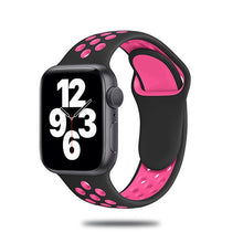 Load image into Gallery viewer, Sport Strap For Apple Watch Band 6 SE 5 4 44mm 40mm Silicone Breathable Belt Bracelet to iWatch Watchband Series 54321 38mm 42mm

