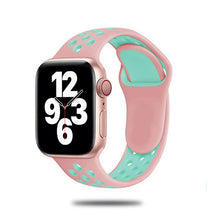 Load image into Gallery viewer, Sport Strap For Apple Watch Band 6 SE 5 4 44mm 40mm Silicone Breathable Belt Bracelet to iWatch Watchband Series 54321 38mm 42mm
