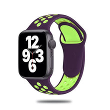 Load image into Gallery viewer, Sport Strap For Apple Watch Band 6 SE 5 4 44mm 40mm Silicone Breathable Belt Bracelet to iWatch Watchband Series 54321 38mm 42mm
