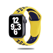 Load image into Gallery viewer, Sport Strap For Apple Watch Band 6 SE 5 4 44mm 40mm Silicone Breathable Belt Bracelet to iWatch Watchband Series 54321 38mm 42mm
