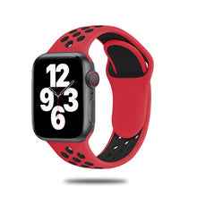 Load image into Gallery viewer, Sport Strap For Apple Watch Band 6 SE 5 4 44mm 40mm Silicone Breathable Belt Bracelet to iWatch Watchband Series 54321 38mm 42mm
