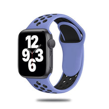 Load image into Gallery viewer, Sport Strap For Apple Watch Band 6 SE 5 4 44mm 40mm Silicone Breathable Belt Bracelet to iWatch Watchband Series 54321 38mm 42mm
