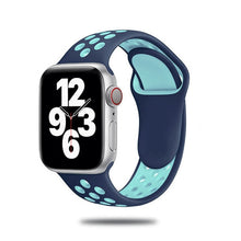 Load image into Gallery viewer, Sport Strap For Apple Watch Band 6 SE 5 4 44mm 40mm Silicone Breathable Belt Bracelet to iWatch Watchband Series 54321 38mm 42mm
