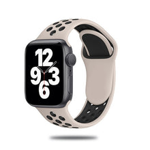 Load image into Gallery viewer, Sport Strap For Apple Watch Band 6 SE 5 4 44mm 40mm Silicone Breathable Belt Bracelet to iWatch Watchband Series 54321 38mm 42mm
