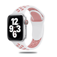 Load image into Gallery viewer, Sport Strap For Apple Watch Band 6 SE 5 4 44mm 40mm Silicone Breathable Belt Bracelet to iWatch Watchband Series 54321 38mm 42mm
