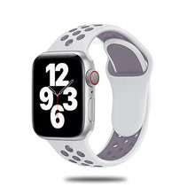 Load image into Gallery viewer, Sport Strap For Apple Watch Band 6 SE 5 4 44mm 40mm Silicone Breathable Belt Bracelet to iWatch Watchband Series 54321 38mm 42mm
