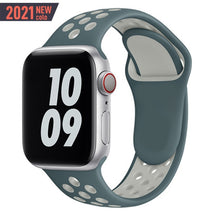 Load image into Gallery viewer, Sport Strap For Apple Watch Band 6 SE 5 4 44mm 40mm Silicone Breathable Belt Bracelet to iWatch Watchband Series 54321 38mm 42mm
