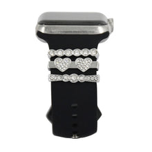 Load image into Gallery viewer, Metal Charms Decorative Ring for Apple Watch Band Diamond Ornament Smart Watch Silicone Strap Accessories for iwatch Bracelet
