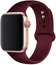 Load image into Gallery viewer, Silicone Strap For apple Watch band 41mm 45mm iWatch band 38mm 40mm 42mm  Rubber watchband for apple watch 7 6 5 4 3 se bracelet
