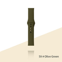 Load image into Gallery viewer, Silicone Strap For Apple Watch Bracelet 44mm 40mm 38mm 42 Mm Watchband For Apple Watch Band Correa Iwatch Series 6 Se 5 4 3 7
