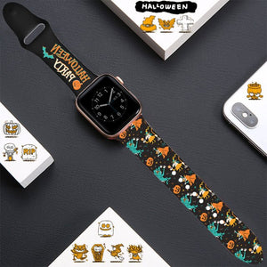 Cartoon Strap For Apple Watch Band 40mm 44mm Printing Silicone Bracelet For Iwatch Series 7 6 SE 5 4 3 Accessories 41mm 45mm
