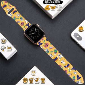 Cartoon Strap For Apple Watch Band 40mm 44mm Printing Silicone Bracelet For Iwatch Series 7 6 SE 5 4 3 Accessories 41mm 45mm