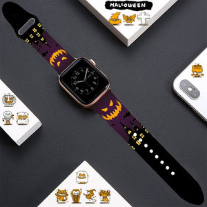 Cartoon Strap For Apple Watch Band 40mm 44mm Printing Silicone Bracelet For Iwatch Series 7 6 SE 5 4 3 Accessories 41mm 45mm