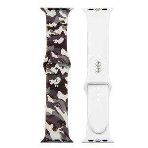 Printed Strap For Apple Watch band 44mm 40mm iwatch 42mm 38mm correa Silicone women bracelet for apple Watch SE 5 4 3 series 6