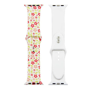 Printed Strap For Apple Watch band 44mm 40mm iwatch 42mm 38mm correa Silicone women bracelet for apple Watch SE 5 4 3 series 6
