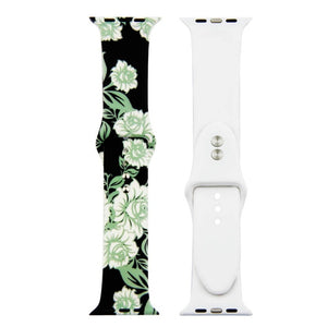 Printed Strap For Apple Watch band 44mm 40mm iwatch 42mm 38mm correa Silicone women bracelet for apple Watch SE 5 4 3 series 6