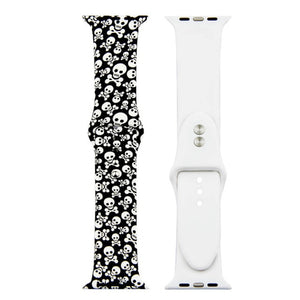 Printed Strap For Apple Watch band 44mm 40mm iwatch 42mm 38mm correa Silicone women bracelet for apple Watch SE 5 4 3 series 6