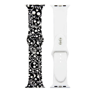 Printed Strap For Apple Watch band 44mm 40mm iwatch 42mm 38mm correa Silicone women bracelet for apple Watch SE 5 4 3 series 6
