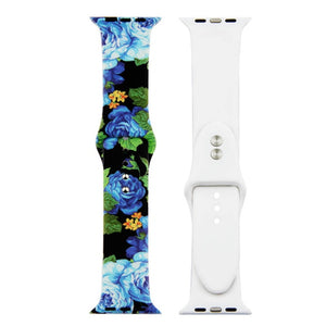 Printed Strap For Apple Watch band 44mm 40mm iwatch 42mm 38mm correa Silicone women bracelet for apple Watch SE 5 4 3 series 6