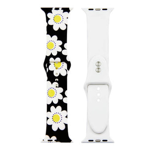 Printed Strap For Apple Watch band 44mm 40mm iwatch 42mm 38mm correa Silicone women bracelet for apple Watch SE 5 4 3 series 6