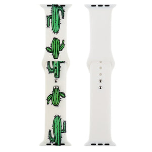 Printed Strap For Apple Watch band 44mm 40mm iwatch 42mm 38mm correa Silicone women bracelet for apple Watch SE 5 4 3 series 6