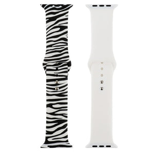 Printed Strap For Apple Watch band 44mm 40mm iwatch 42mm 38mm correa Silicone women bracelet for apple Watch SE 5 4 3 series 6
