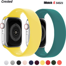 Load image into Gallery viewer, Solo Loop for Apple Watch Strap 44mm 40mm 45mm 41mm 38mm 42mm Elastic Silicone watchband bracelet iWatch serie 6 5/4/3 SE 7 Band
