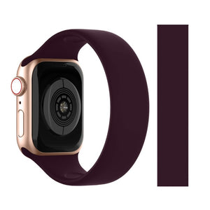 Solo Loop for Apple Watch Strap 44mm 40mm 45mm 41mm 38mm 42mm Elastic Silicone watchband bracelet iWatch serie 6 5/4/3 SE 7 Band
