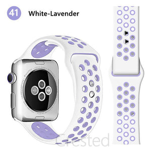 Silicone Strap For Apple Watch band 45mm 41mm 44mm 40mm 38mm 42mm correa Breathable wristband bracelet iWatch serie 7 4 5 6 SE 3